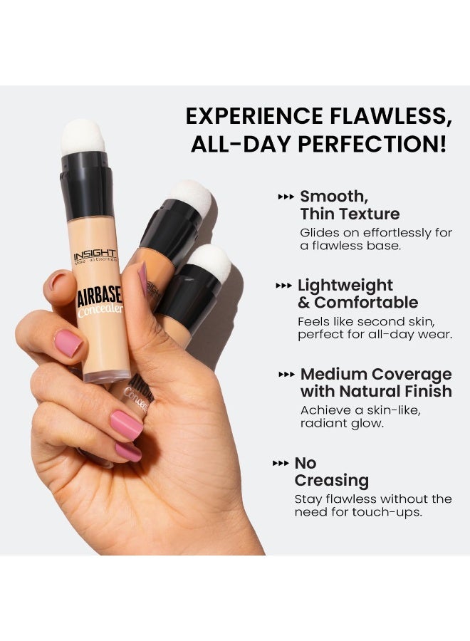 INSIGHT Airbase Concealer with Medium to Full Coverage | Natural Finish | Crease-Resistant & Long-Lasting | Lightweight | For All Skin Types – (Honey Glow) - 9g - Image 3